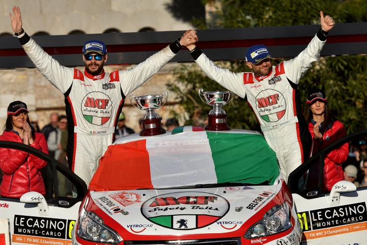 Winners Rally Team winning the 86th Rally Montecarlo with Brazzoli-Beltrame